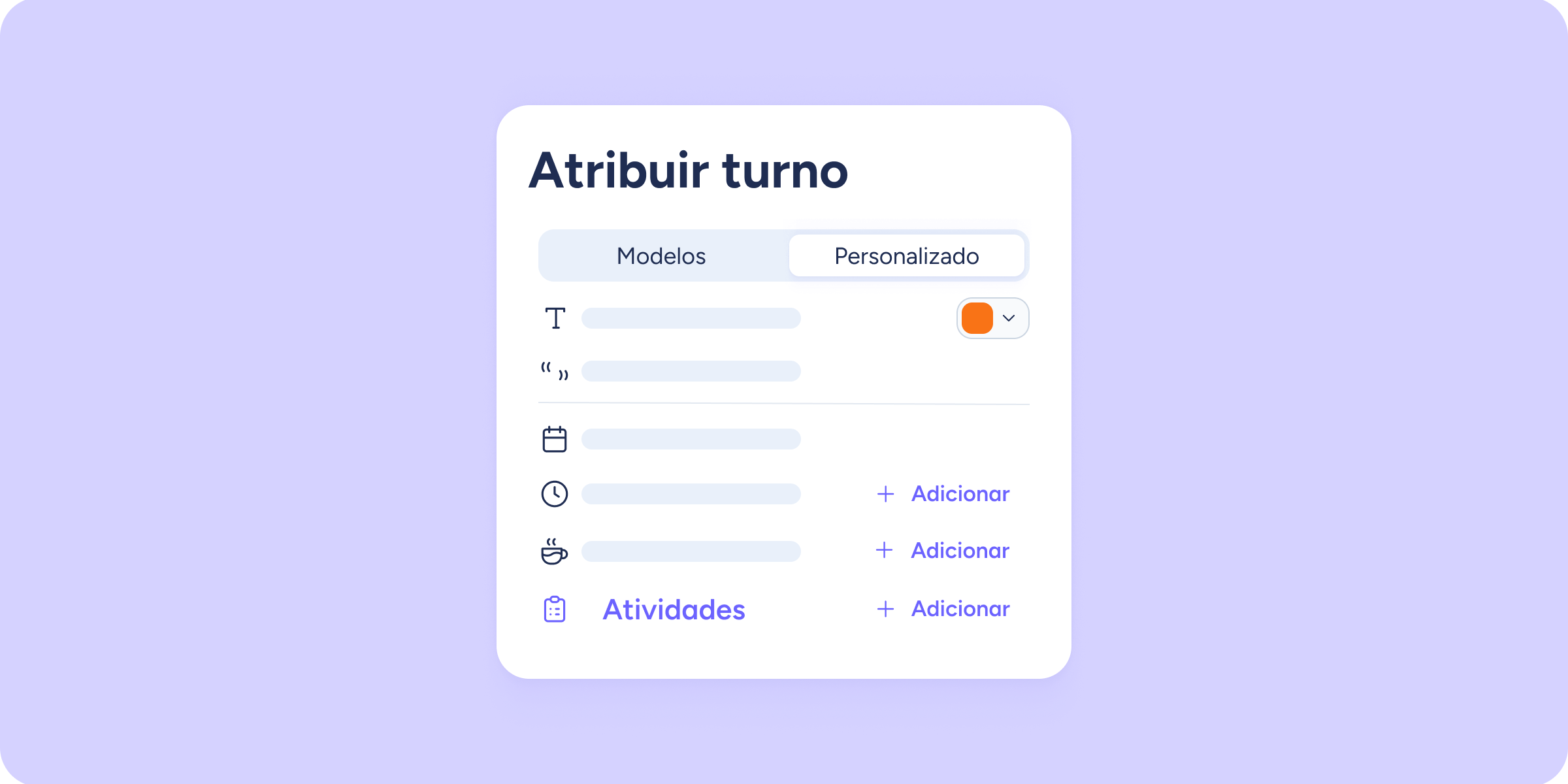 atividades nos turnos