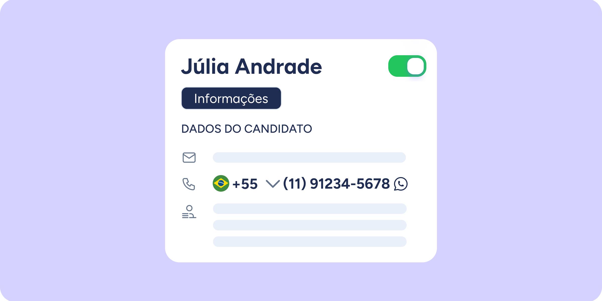 recrutamento whatsapp