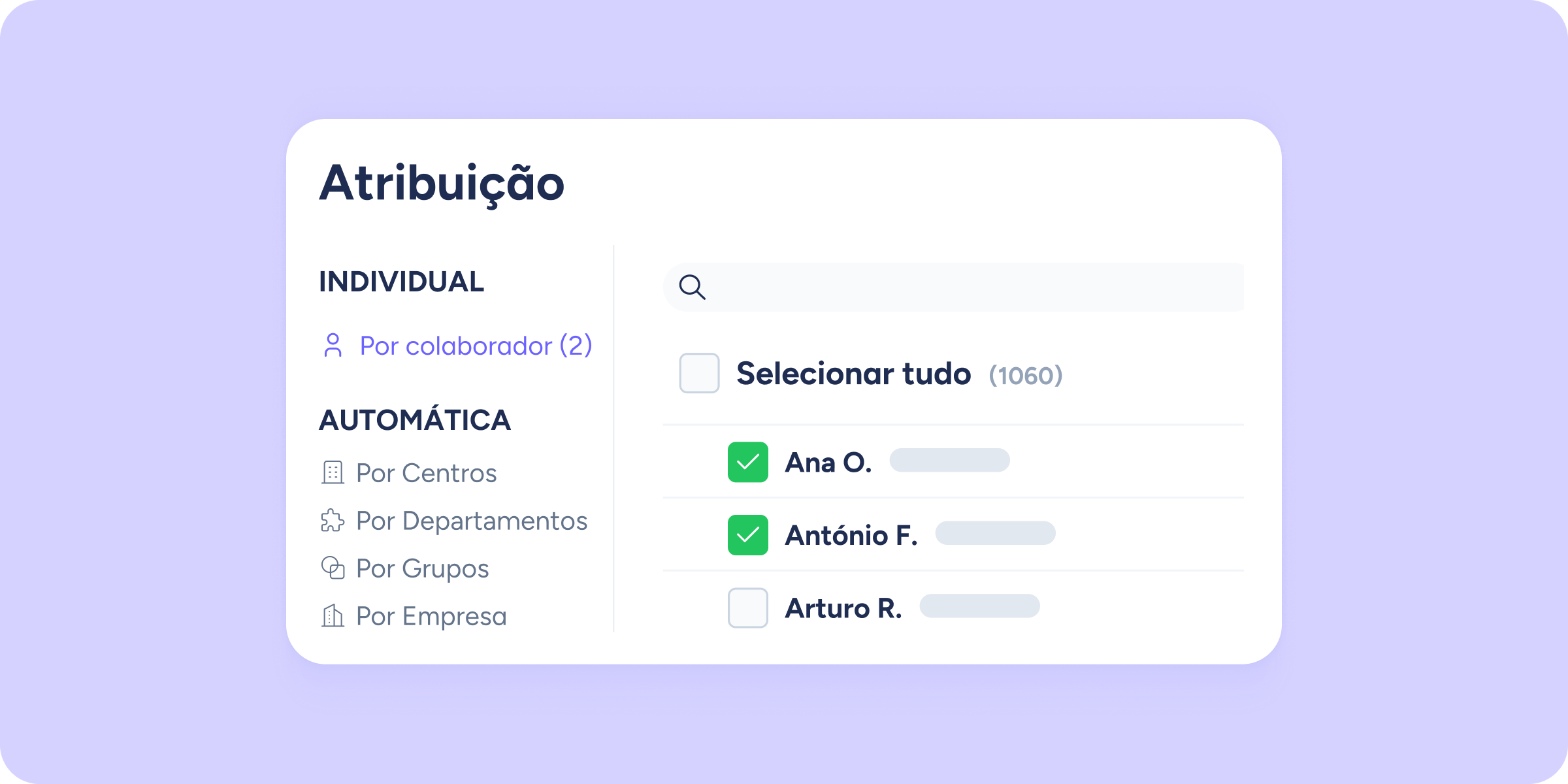 Modal de atribuicao