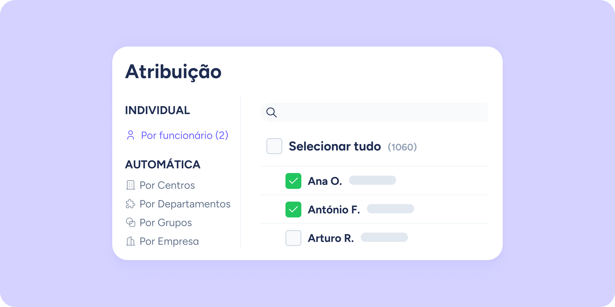 Modal de atribuicao