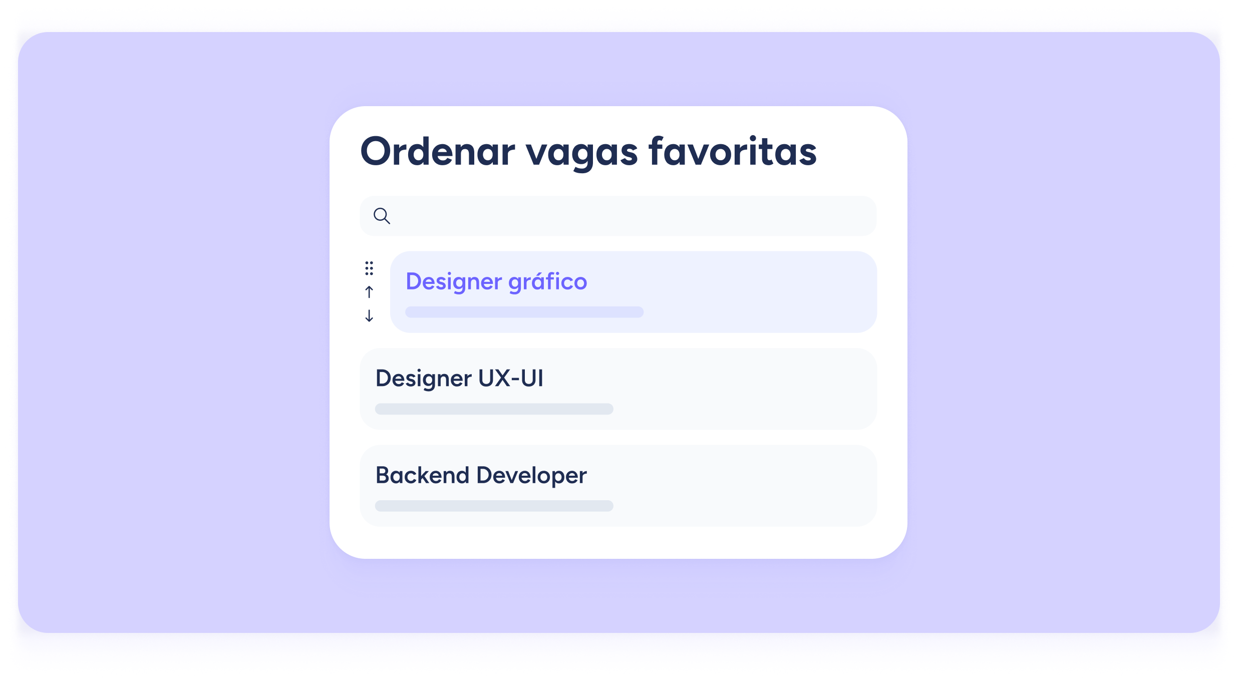 ordenar vagas recrutamento