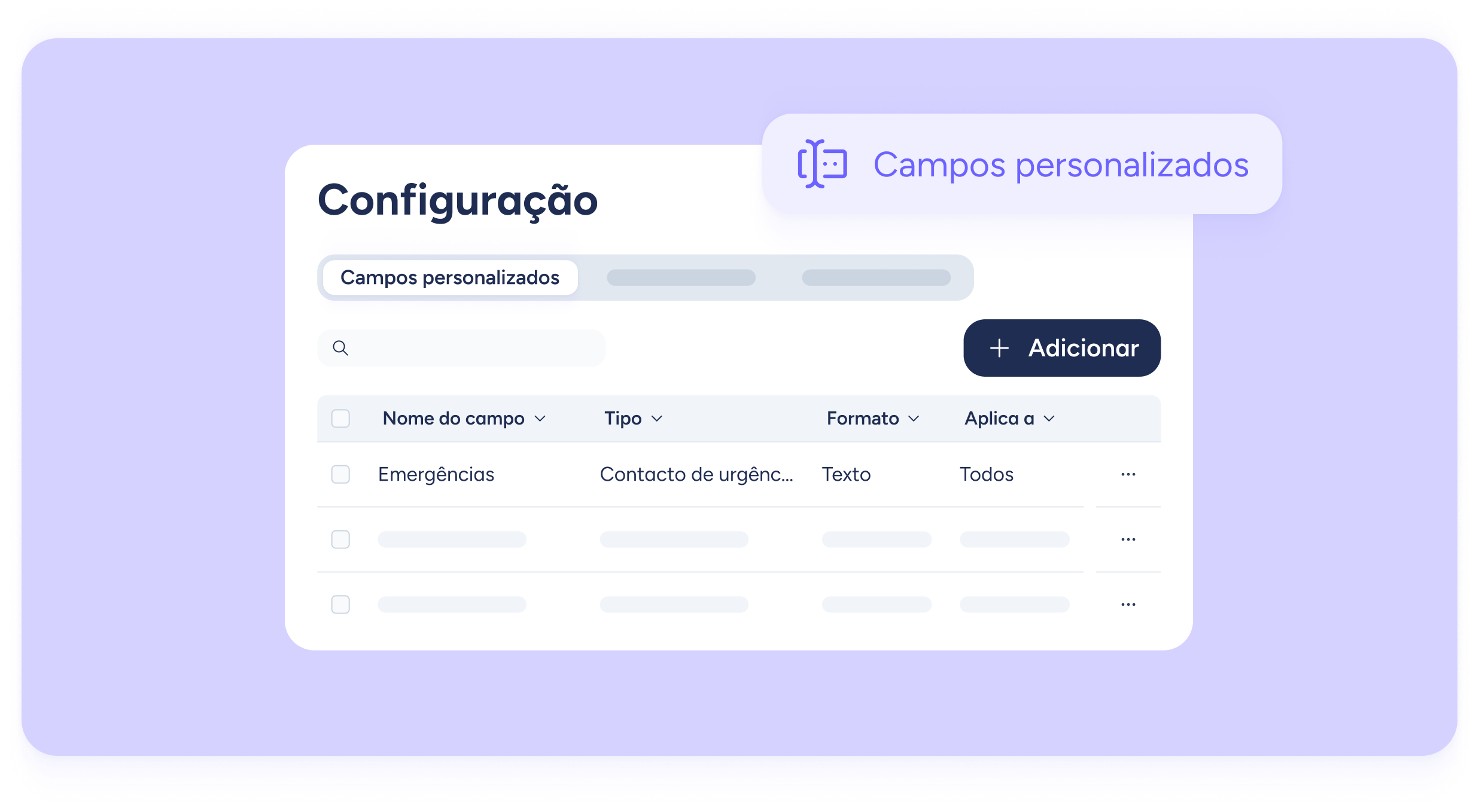 Campos personalizados